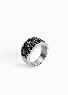Δαχτυλίδι από ατσάλι με κρυστάλλους Swarovski®-bpc bonprix collection