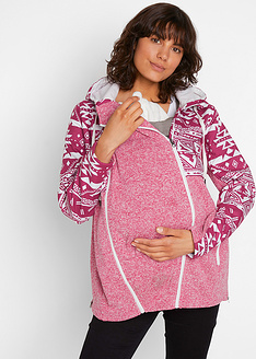 Ζακέτα φλις εγκυμοσύνης με φερμουάρ και προσθήκη babywearing-bpc bonprix collection