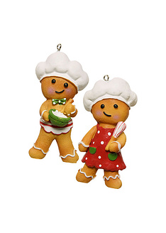Κρεμαστά στολίδια Gingerbread man πολυρεζίνη 4,5x2,5x9 εκ. 2 τεμ.-Euronova